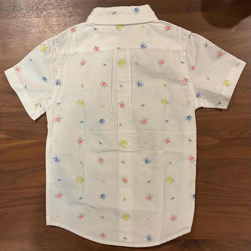 NWT- Janie and Jack Easter Shirt with Colorful Floral Print - Picture 2 of 4